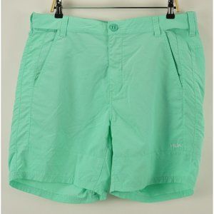 Huk Blue and Green Hybrid Shorts Lightweight Summer Wear